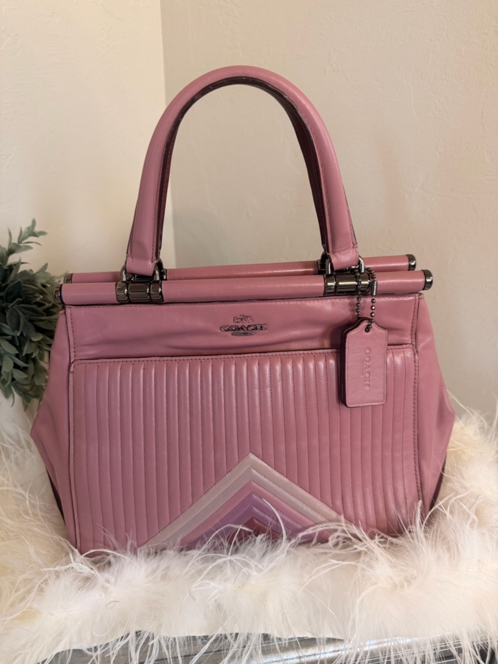Coach Grace Bag With Color Block Quilting 2017 - Authentic & Pink